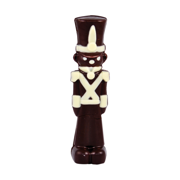 čokoládová soška v tvare luskáčika vojačika